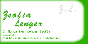 zsofia lenger business card